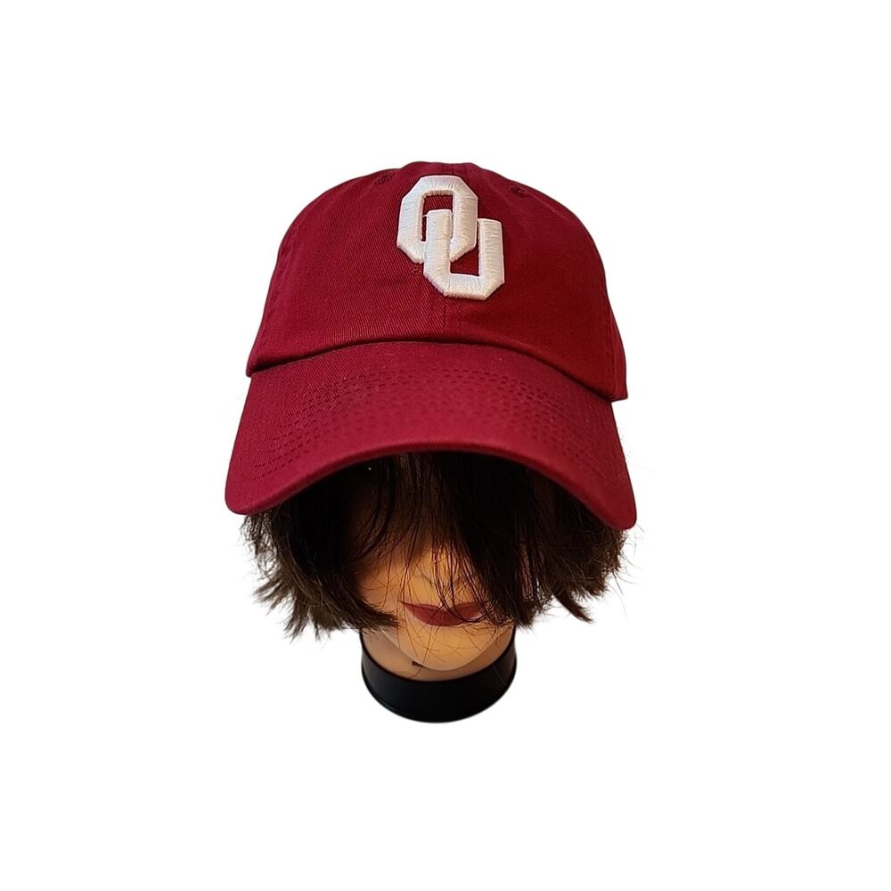 Oklahoma Sooners Hat Cap Strap Back Red White OU Football Top of World Men's